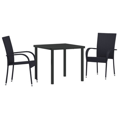 Rectangular 3 - Piece 2 - Person 80Cm W Outdoor Dining Set