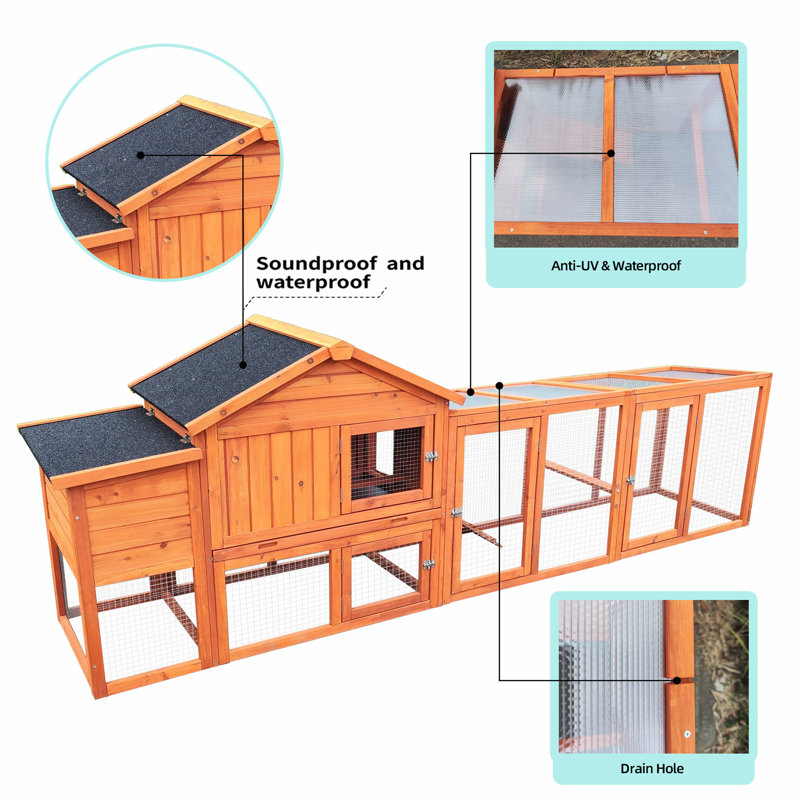 Outstanding Wooden Pet House with Multiple Functionalities for Outdoor Use, Brown