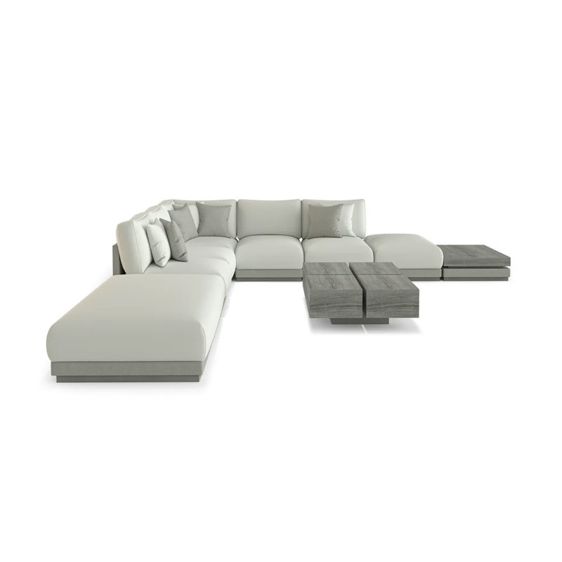 Ensemble d'extérieur Caelus, Gris, Blanc