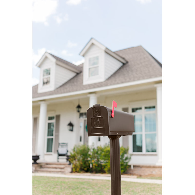 Harrison All-in-One Plastic Mailbox and Post Combo