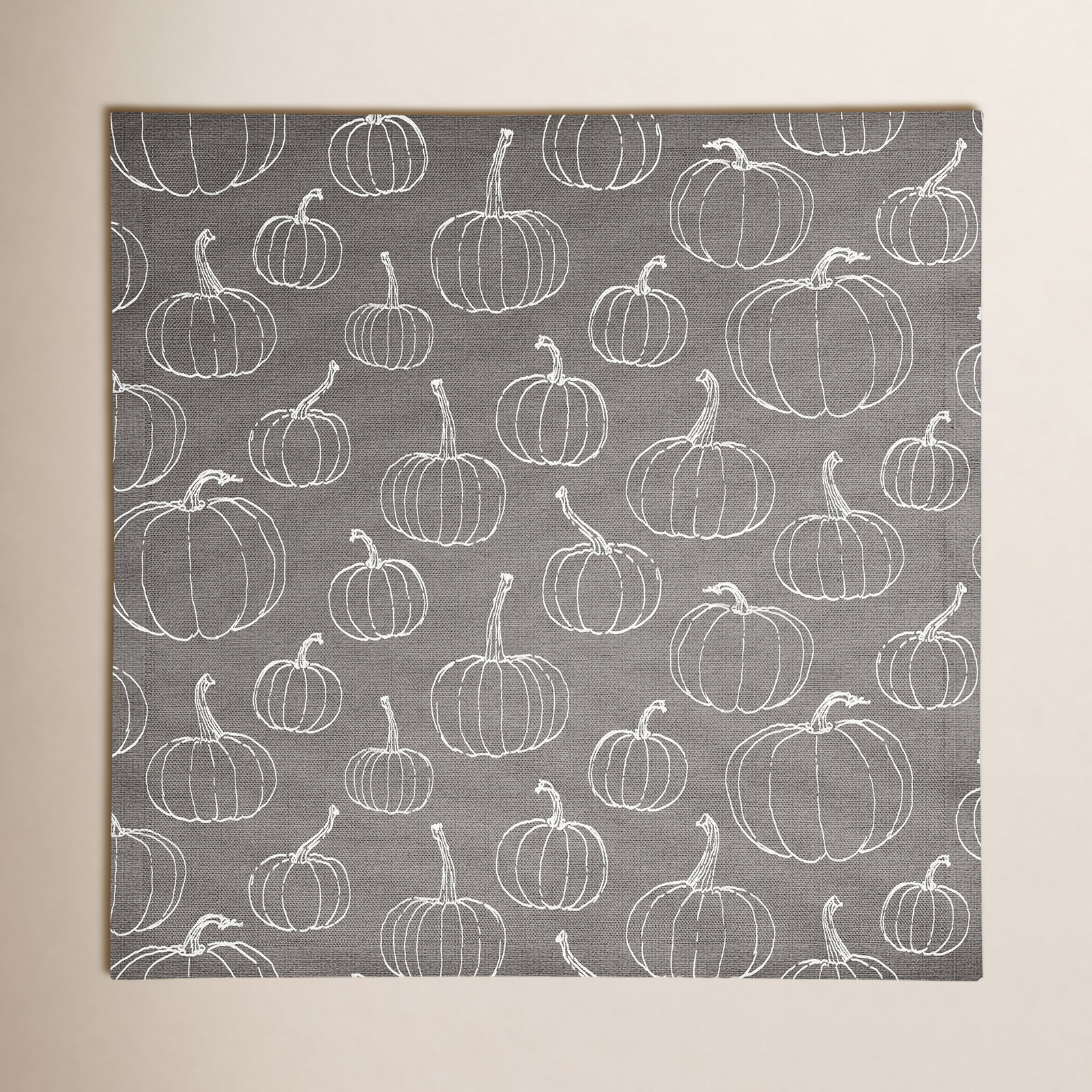 Meekah Cotton Square Napkin, Gray