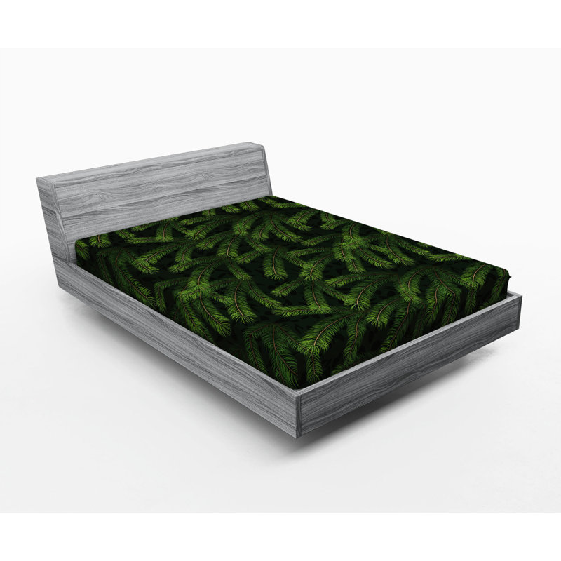 Microfiber Floral Fitted Sheet, Full Fitted Sheet