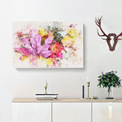 Colourful Autumn Leaves - Wrapped Canvas Print