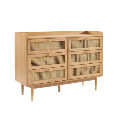 Akishia 120cm W 6 - Drawer Chest of Drawers
