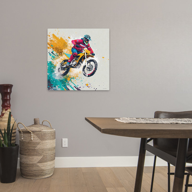«Ride The Wind», art contemporain contemporain fantaisiste, H 24 po x l 24 po
