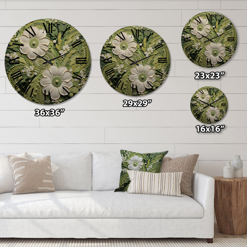 Horloge murale en bois massif Yussra, Moyenne