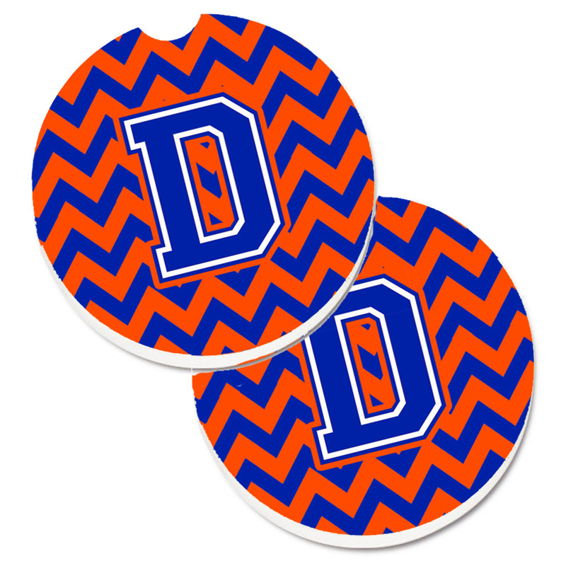 Sous-verre pour voiture, D, Bleu / Orange