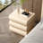 Modern Cream Leather 3-Drawer Nightstand – Minimalist Italian Style Solid Wood Bedside Cabinet with Rounded Edges, Contemporary Bedroom Storage Furniture