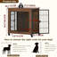 Caisse en bois pour chien avec cage-134285022