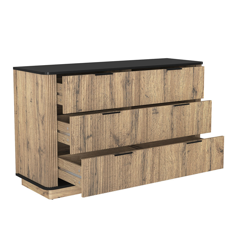Modern Multi-Functional Six-Drawer MDF Cabinet