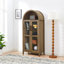Une armoire de rangement arquée haute avec une lampe, une armoire de rangement en bois-1894251421