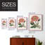 Impression florale rose sur cadre mixte - bois massif-1756140963-1756140960