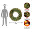 Norwood Fir Wreath with Battery Operated Warm White LED Lights-1481396207