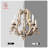 5 - Light Farmhouse French Country Candle Geometric Wood Chandelier, Rustic Pendant Lights for Foyer-1234998591