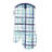 Fiesta Watercolor Plaid Oven Mitt Set 2-Pack 7"X13", Multicolor/Blue/Aqua/White