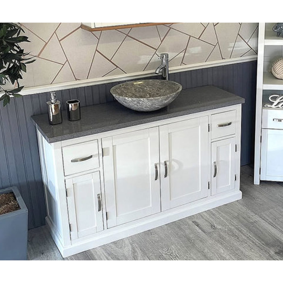 Applewhite Solid Beech 1230mm Free-standing Single Vanity Unit