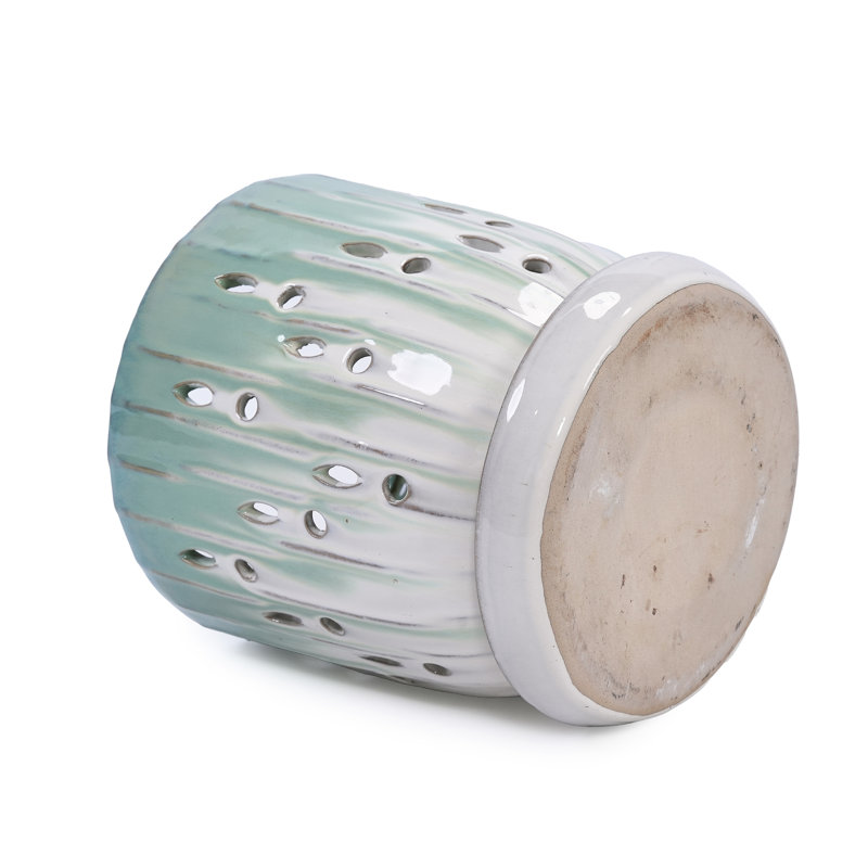 2 pots de fleurs en céramique de 8 po, blanc, givre, trou de drainage thermique, racines, options de placement polyvalentes, pot de fleurs en céramique blanche moderne de 2, drainage intégré pour les plantes, utilisation à l'intérieur ou à l'extérieur,