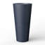 Grand pot à fleurs de 16 po en béton gris foncé avec trou de drainage pour l'intérieur et l'extérieur (intérieur amélioré)-1936737345-1936737370-1936737371