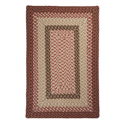 Tapis rouge tressé à la main Dietz