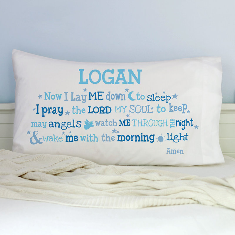 Pillowcase, Sky Blue/Navy Blue