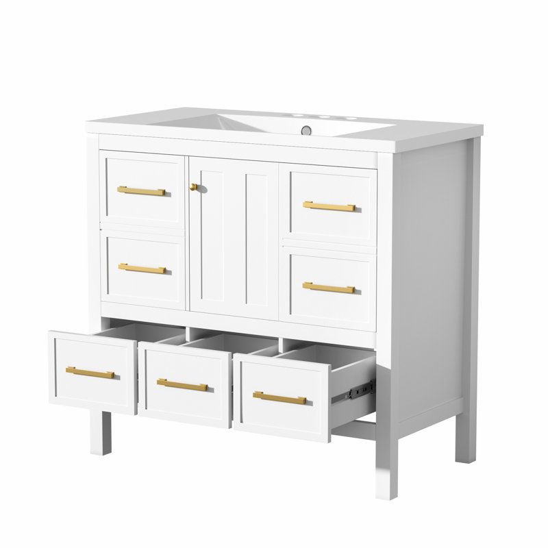 Meuble-lavabo 36 po avec lavabo en résine