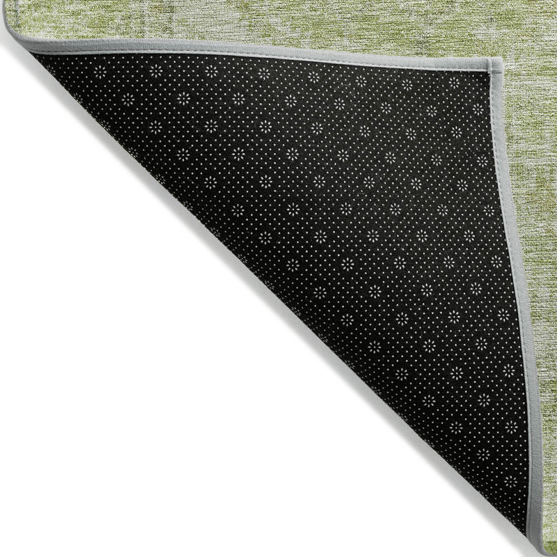 Stockholm Green Washable Indoor-Outdoor Rug - , 3' x 5'