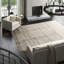 Cotton Abstract Area Rug in Gray
