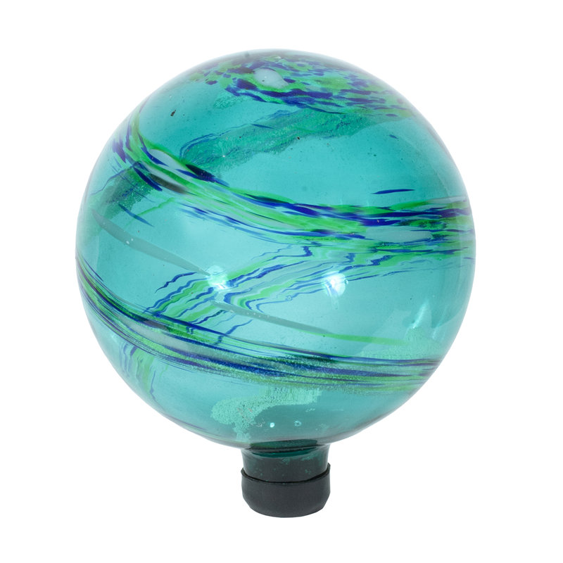 Virgouda Weather Resistant Glass Abstract Gazing Ball