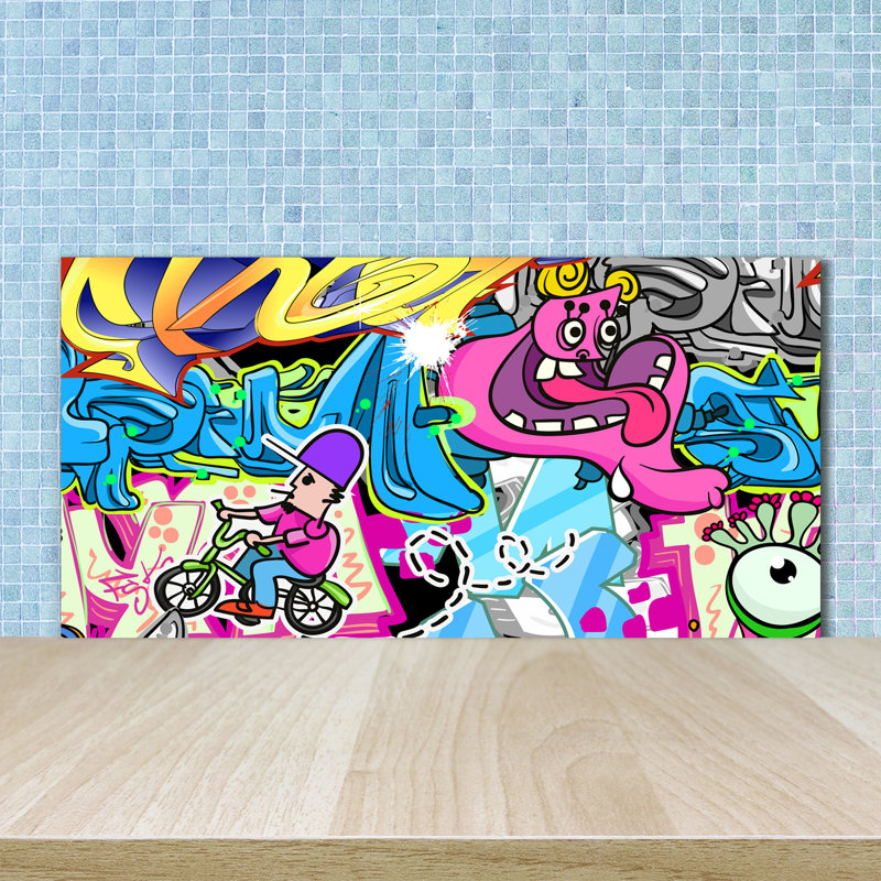 Aimiee 50cm W x 100cm L Glass Peel and Stick Panel