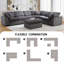 Canapé modulaire surdimensionné moderne en chenille surdimensionné-1816000984