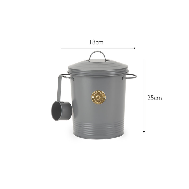 Dark Grey Food Storage Container, 8.8 lb