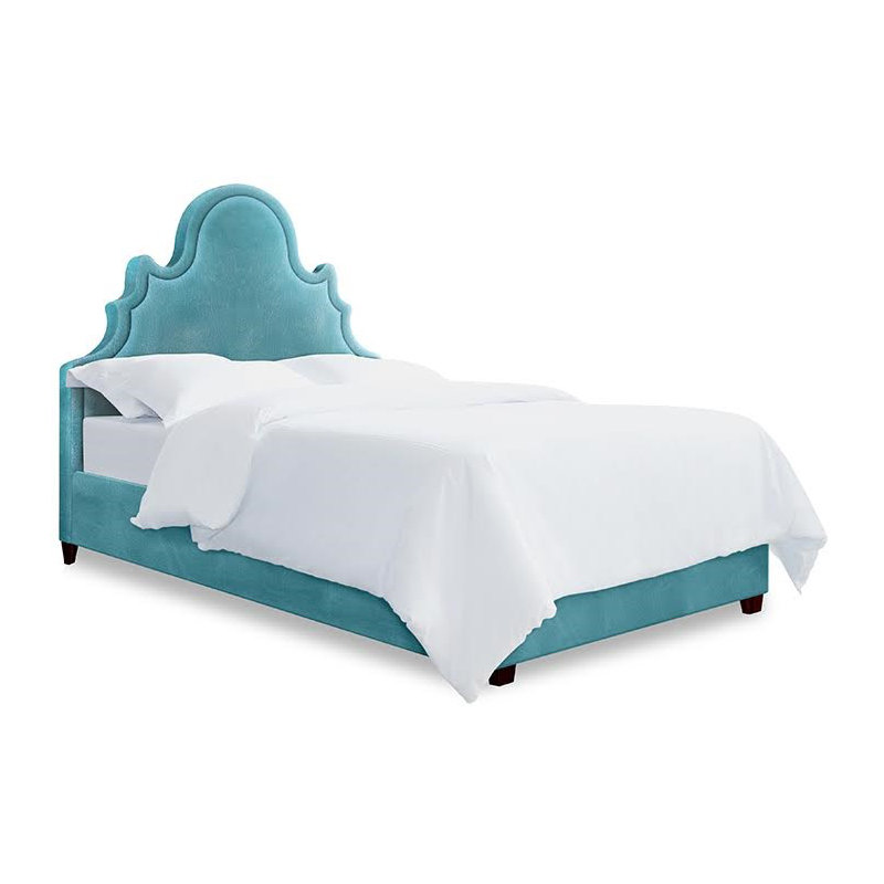 Amalie Vegan Leather Standard Bed, Full,  Turquoise