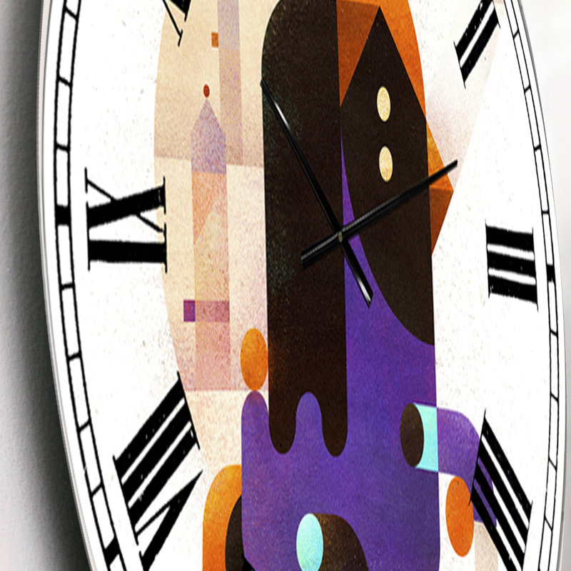 Grande horloge murale Mid-Century, Petit