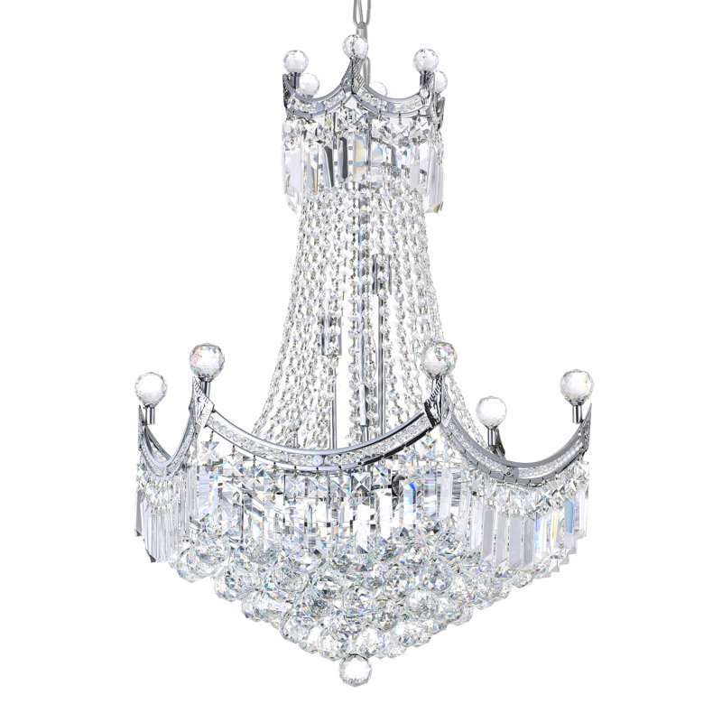 Basile 11 - Light Dimmable Empire Chandelier, 127" H x 24" W x 24" D