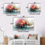 Ensemble de salon de Noël rose et orange Glow I - Christmas Wall Art-107194600-107194601