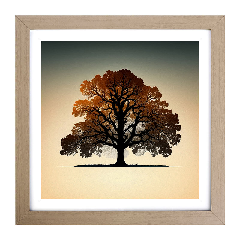Oak Tree Minimalism - Framed Print, Oak