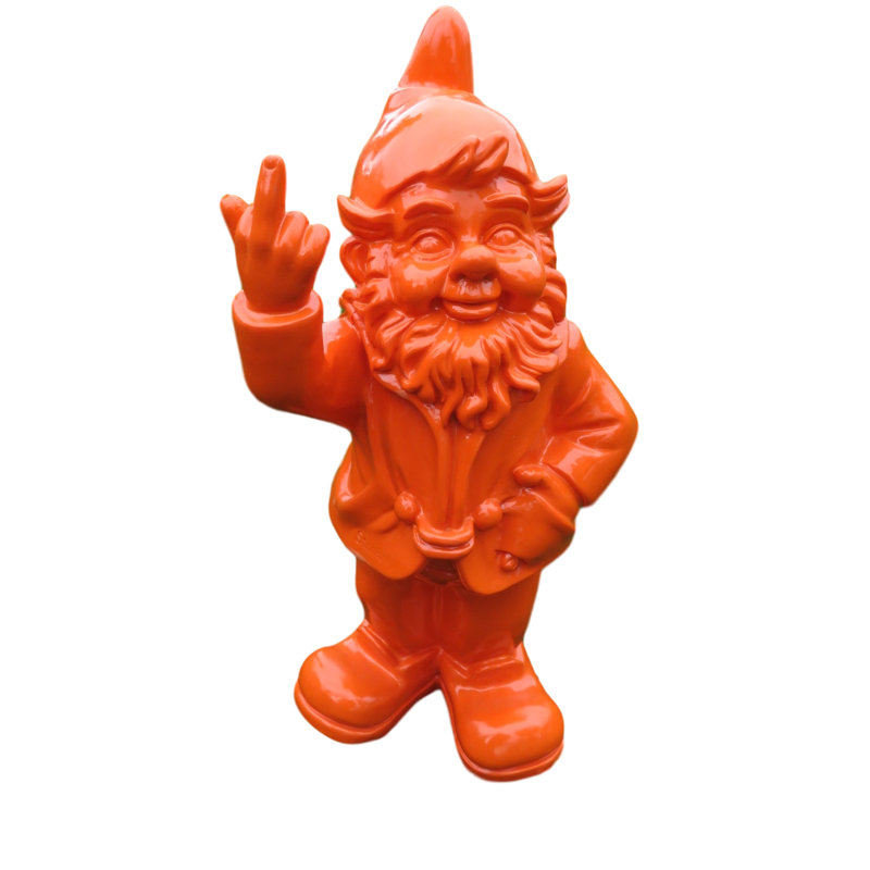 McLoud Fantasy & Sci-Fi Weather Resistant Plastic Garden Statue, Orange