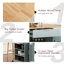 Îlot de cuisine cannelé avec armoire de rangement pour poubelle, prise de courant, support de rangement interne, îlots de cuisine roulants sur 5 roues avec 3 tiroirs, 3 supports latéraux ouverts pour poubelle de 10 gallons-379106367