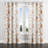Floral Window curtains - Orange Boluwaduro Grommet Curtain - 1 Panel-891154864-891154866