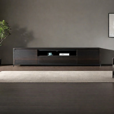 Modern Minimalist Oak TV Stand with Ample Storage