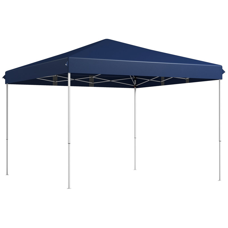Outsunny 13' X 13' Pop Up Canopy Tent, 90" H x 157.2" W x 157.2" D, Dark Blue