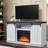 Gracie Oaks 63" Farmhouse Fireplace Tv Stand With Sliding Barn Door For Tvs Up To 73", Entertainment Center Tv Console Tabler With Storage Adjustable Shelves-149106926
