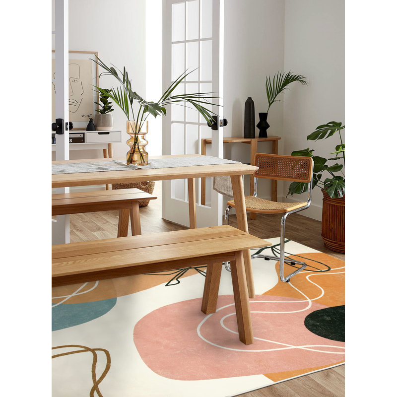 Tapis abstrait GST Orchid & Jade Tree