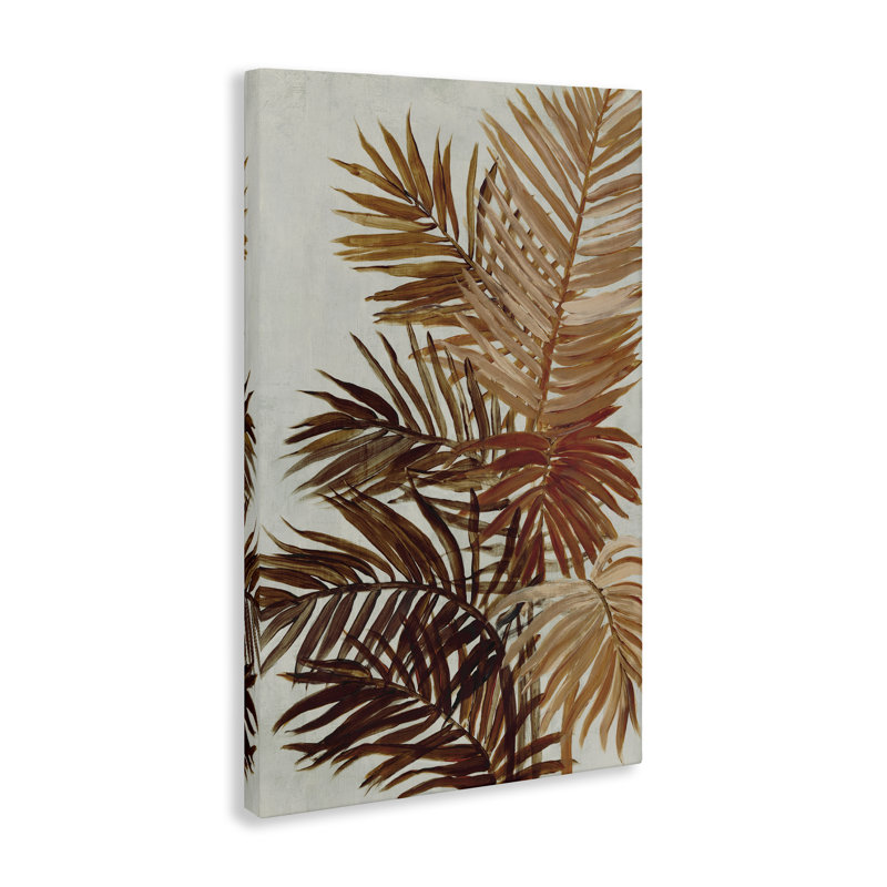  «Natural Palm Leaves», art mural sur toile par Jacob Q, H 24 po x l 16 po