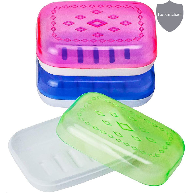 5 Pcs Silicone Draining Soap Dish, Bar Soap Holder for Tub, Waterfall Soap  Tray, Soap Saver, Soap Dishes for Bathroom Shower Blue, Green, Pink