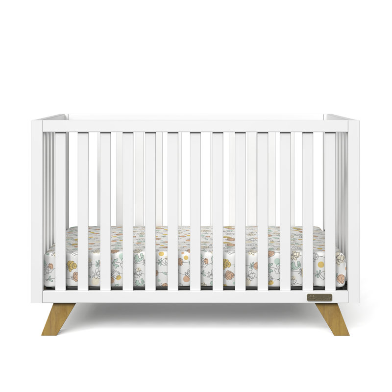Lit de bébé convertible 4-en-1 Soho, Blanc / Naturel