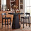 Table de bar carrée de 39,96 po de hauteur avec petite table en bois-126594106