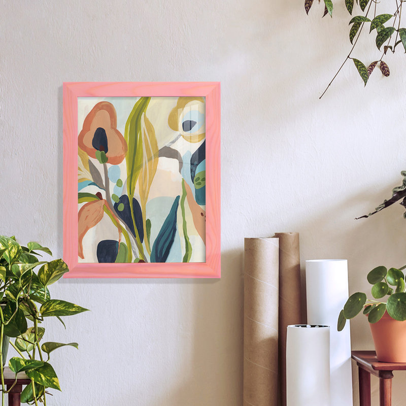 Jungle Jewels II, reproduction encadrée, H 11 po x l 9 po x P 1 po, Rose