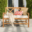 Causeuse de patio avec dossier en X et coussins Harbison