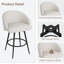 Ensemble de 4 tabourets de bar pivotants à 360 ° à hauteur de comptoir avec dossier, tabourets de bar modernes rembourrés en tricot de polyester, structure en métal robuste avec repose-pieds pour îlot de cuisine, salle à manger-2004447838